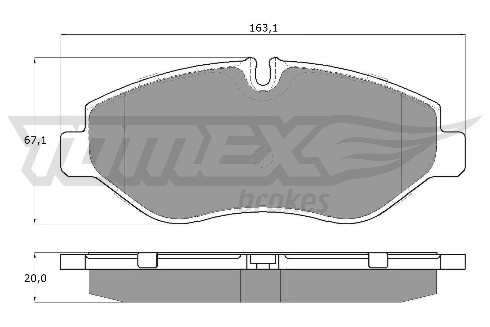 Sada brzdových platničiek kotúčovej brzdy TOMEX Brakes